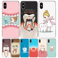wisdom teeth dentist tooth silicon call phone case for apple iphone 11 13 pro max 12 mini 7 plus 6 x xr xs 8 6s se 5s cover