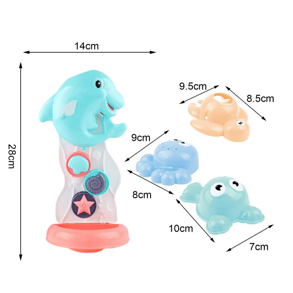 

Toddler Bathtub Toys Dolphin Water Boat Baby Toys Beach Games Water Toys Light Strong Suction Cups Baby Educational Toy