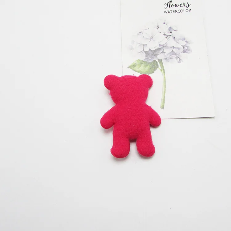 Rose red bear 10-50 шт в наборе, милые плюшевые мишки аппликация наборы сделай сам DIY для девочек Basteln Головные уборы шпилька аксессуары Artesanato Материал - Цвет: Rose red bear