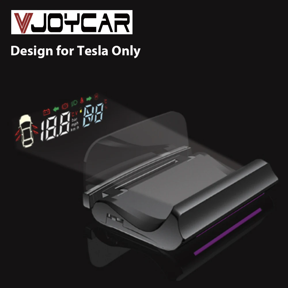 

VJOYCAR VT2 HUD Head Up display Автомобильное Зеркало проектора HUD статус двери поворотный светильник переключения передач напоминание для Tesla Model3