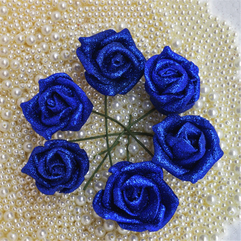 Искусственный цветок розы 6 шт Поддельные Красный Домашний Декор Пена PE | Дом и