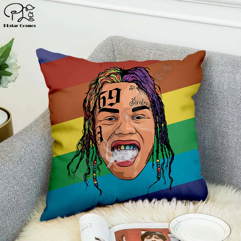 

SInger 6IX9INE Pillow Case Polyester Decorative Pillowcases Throw Pillow Cover Home Decoration style-2
