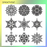 daboxibo snowflake transparent clear stamps for diy scrapbookingcard makingphoto album silicone decorative crafts 13x13