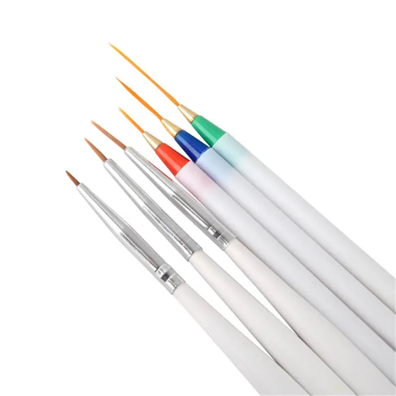 6 шт./компл. кисть для дизайна ногтей рисования подводки сделай сам гель