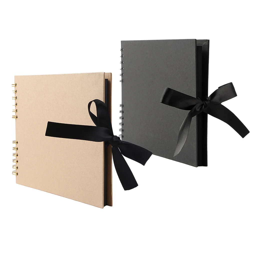 40 страниц формата А4 крафт бумажный альбом с бантом фотоальбом семейный памяти