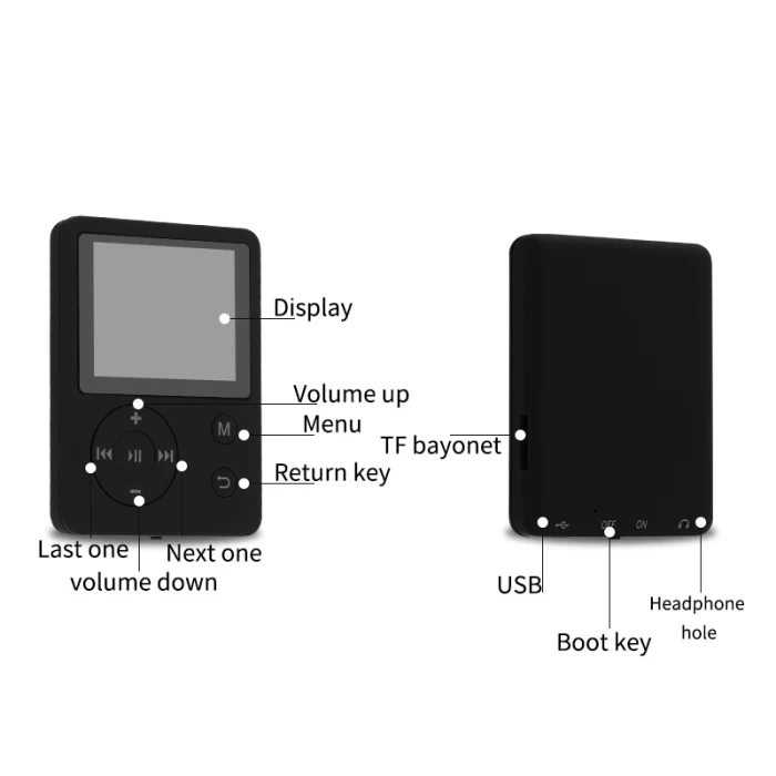 1,8 дюймовый цветной экран ультратонкий MP4 плеер поддержка 32G TF карта портативный hifi музыкальный плеер OC