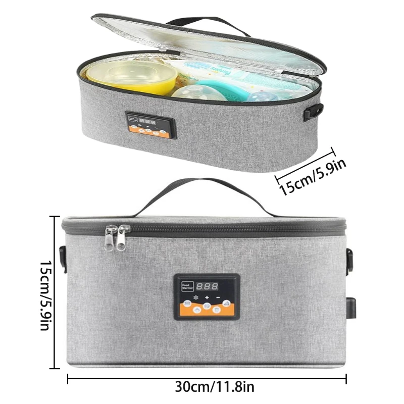 

Large Capacity Car Milk Bottle Warmer Insulated Baby Bottle Warmer Bag Outdoor Portable Constant Temperature Heater Storage