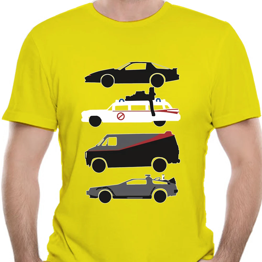 Рыцарь Райдер KITT Ghostbuster ECTO GMC DeLorean Back футболка все размеры 80 1710X|Мужские футболки| |