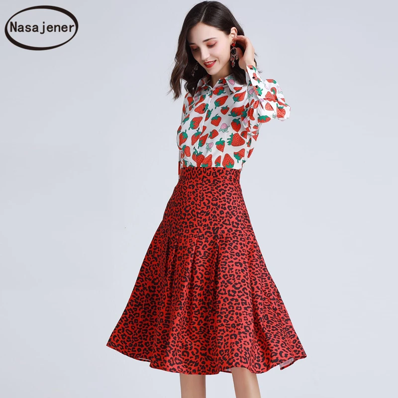 Милый Элегантный Модный осенний костюм женская рубашка с длинными рукавами и