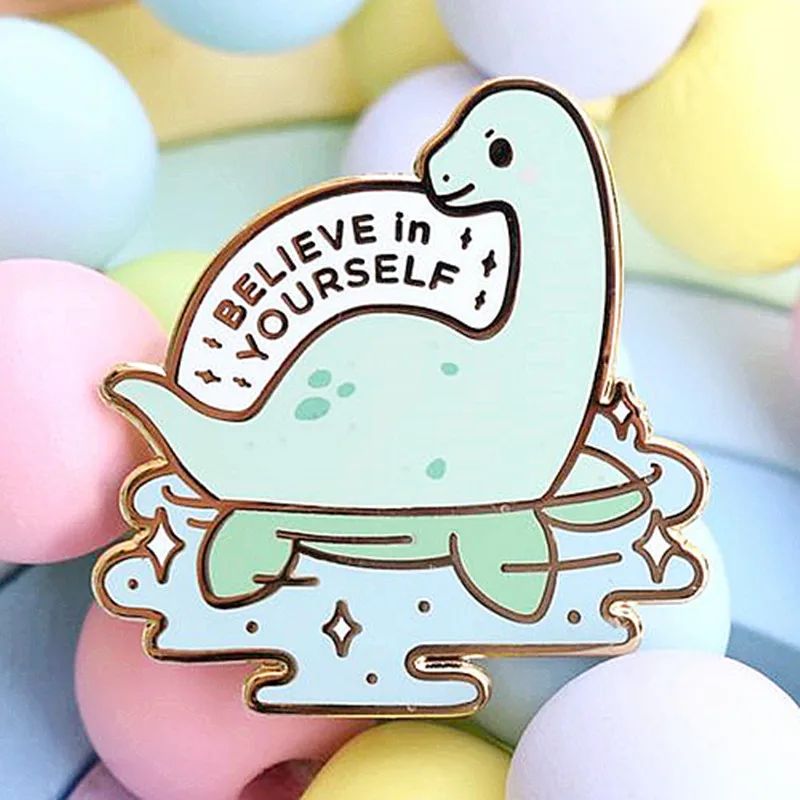 Брошь в виде динозавра монстра брошь эмалированные металлические значки булавка