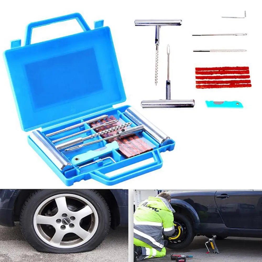 

Car Vehicle Motorbike Wheel Tire Repair Tools Set Fix Kit Mending Accessories