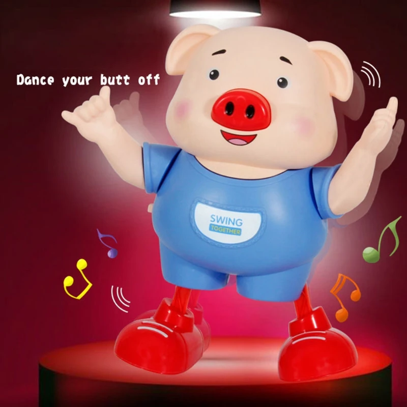 

Y3NF Birthday Gifts for Kids Electric Music Dancing Pig Toy Light Music Childrens Toys Lovely Pig Electric Doll Light Toys