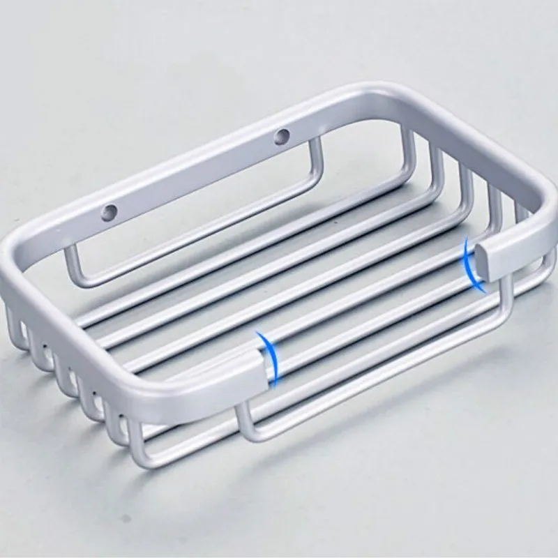

Punch-free Draining Creative Single Layer Soap Box Wall-mounted Storage Rack Hollow Soap Sponge Tray Bathroom Accessories G8326