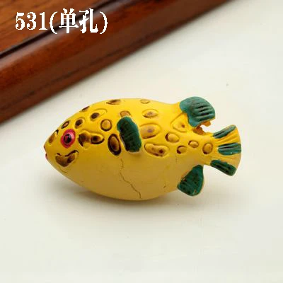531 Fat fish 1 шт. морская серия полимерные ручки тянет ручка ящика шкафа и ручка для домашнего оборудования дверные ручки для мебели морская Морская звезда - Цвет: 531 Fat fish