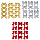 12 шт., Декоративная гирлянда-бант на новогоднюю ёлку