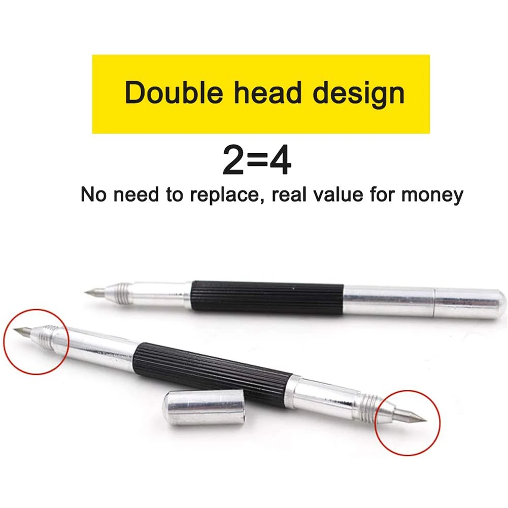 

Carbide nib drawing needle double-headed etching engraving pen marking engraving tool with cover for glass ceramic metal