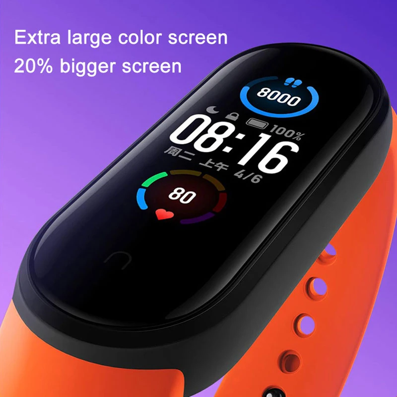 Смарт-браслет Xiaomi Mi Band 5 с AMOLED экраном смарт-браслет фитнес-браслет пульсометром