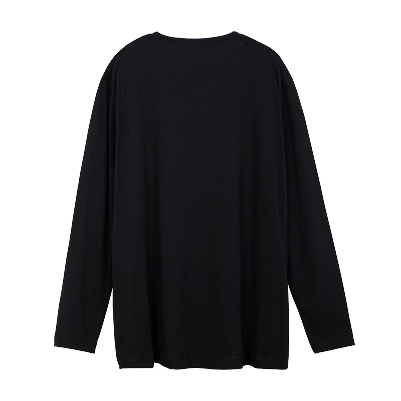 Мужские футболки с длинным рукавом большие размеры простая черная футболка
