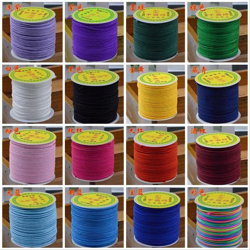 

10 Yards 1.5mm Jade Thread Chinese Knot Lace Rope Braided Thread DIY Braided Bracelet Commonly Used Jewelry Cord Organizer