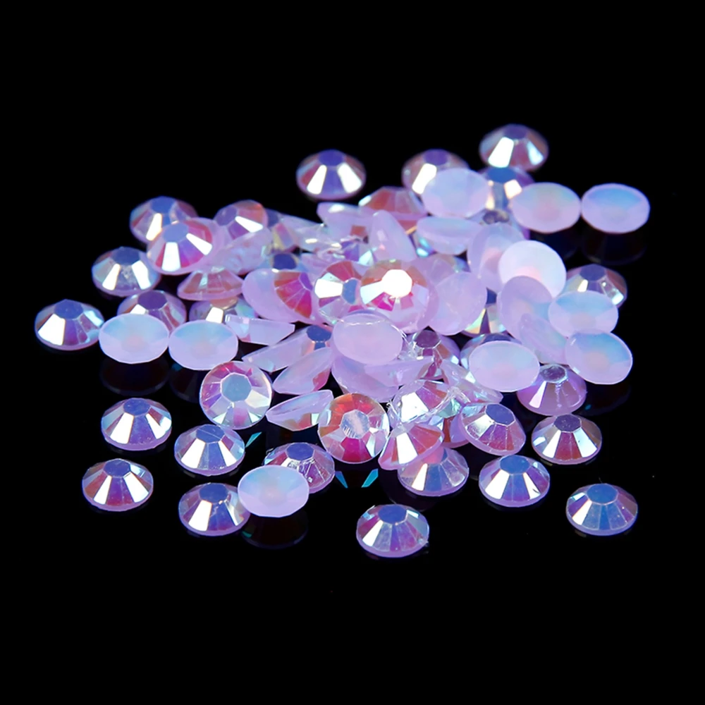 Resin Rhinestones Light Purple AB 2-6mm Round Flatback Non Hotfix Diamonds Appliques For Craft Fabric Wedding Dresses | Украшения и