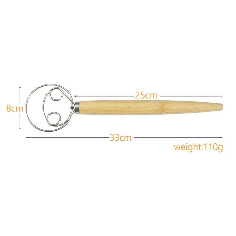 Кондитерские инструменты деревянная ручная датский венчик для теста Пособия по