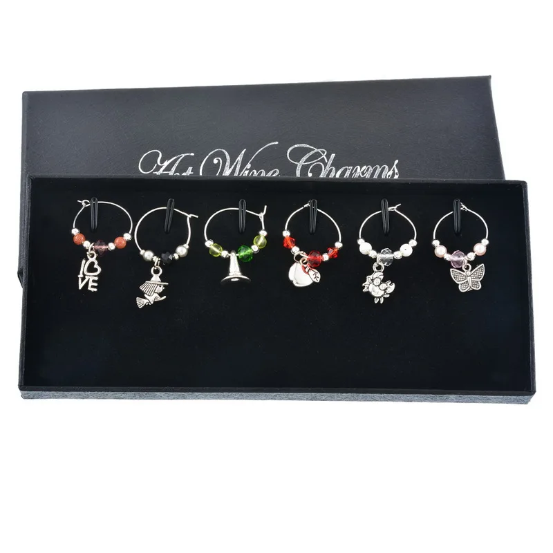 1 коробка смешанный Рождественский Декор для вина украшения стола вечеринки