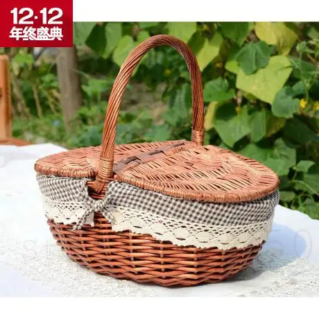 Плетеная корзина для путешествий закусок пикника | Дом и сад
