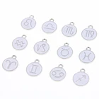 12 шт.компл. Подвеска из металлического сплава с эмалью белого цвета, 12 созвездий, подвеска сделай сам, ювелирные изделия ручной работы