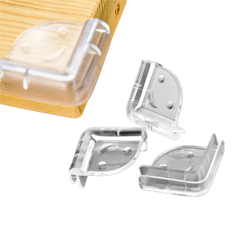 Protector de esquina transparente para ni&ntilde;os y beb&eacute;s, cubierta de esquina anticolisi&oacute;n para borde, protecci&oacute;n de mesa, 4 unids/set por juego-1
