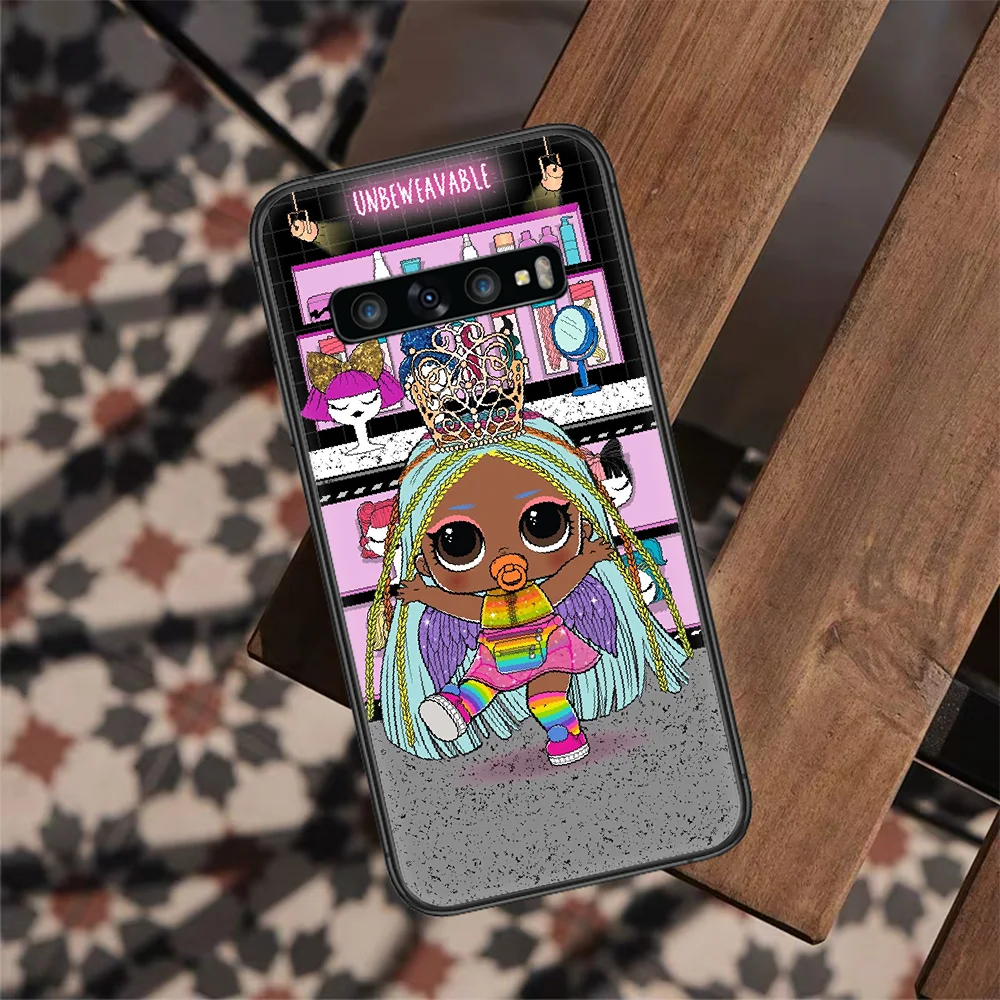 

LOL Cartoon Cute Doll Girls Phone Case For Samsung Galaxy S 7 21 Note 8 9 10 20 E FE Plus Ultra black Waterproof Pretty Cover