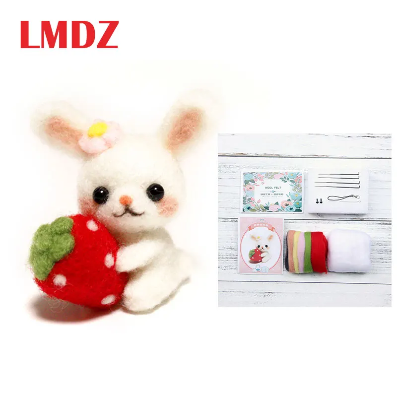LMDZ 1 шт. кукла шерстяная войлочная поделка Kitting DIY милые животные кролик шерсть