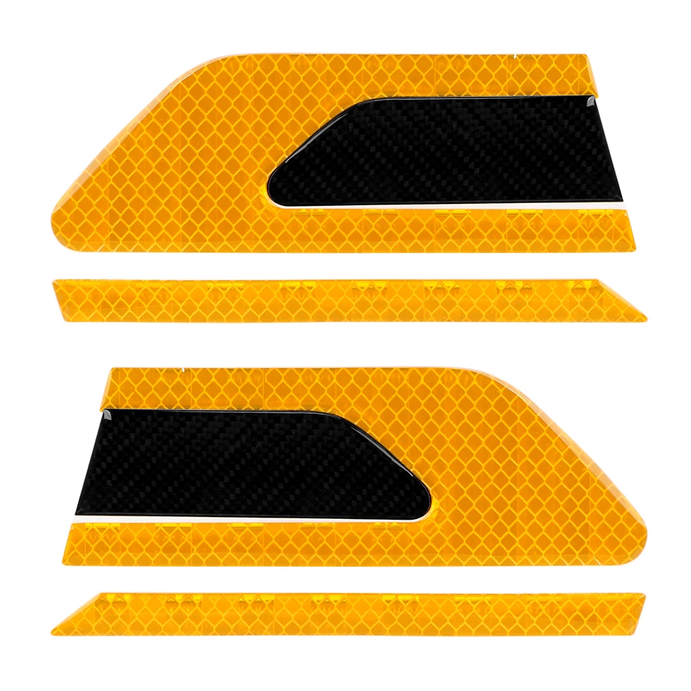 2 Pcs/set Car Reflective Stickers Safety Warning Strip Tape Auto Door Sticker Decal Car-styling Bumper Strips | Автомобили и