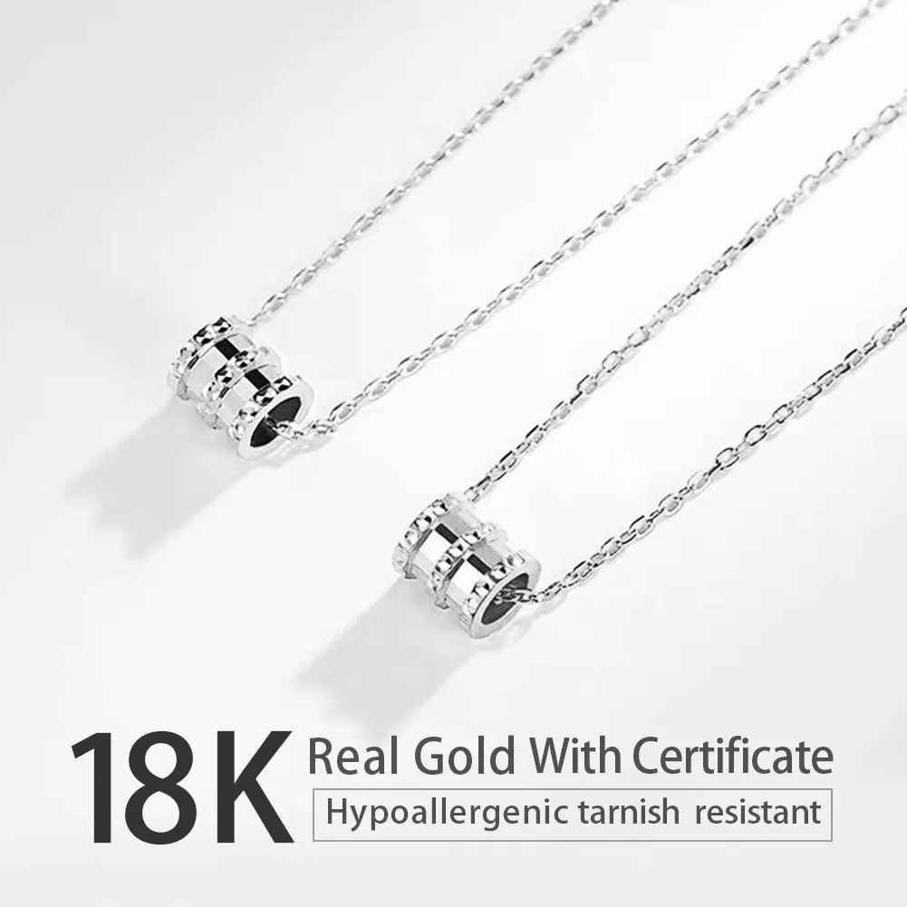 Цепочка из 18-каратного белого золота для женщин ожерелье настоящего изящная