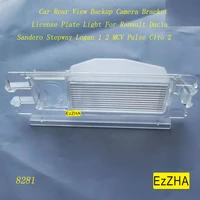 ezzha car rear view backup camera bracket license plate light for renault dacia sandero stepway logan 1 2 mcv pulse clio 2