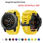Ремешок силиконовый для Garmin Fenix 6 6S 6X Pro 5 5X Plus 3 3 HR