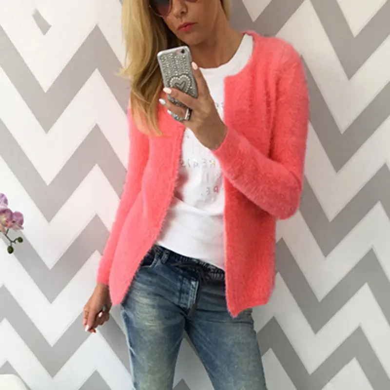 Женский кардиган трикотажная одежда осень-зима 2019 короткий вязаный трикотажный