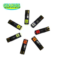 50X GEARUIS T10 canbus 10 smd 3030 led 2W NO Error W5W Car Parking Light Source Tail Side Bulb White Amber car styling 12V-18V