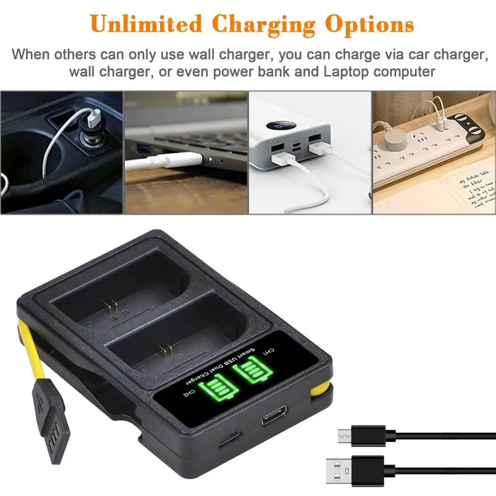 3x LP E6 LPE6 батарея 2600 мАч + Type C двойной светодиодный USB зарядное устройство для Canon EOS