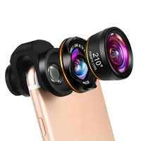 hd universal 3 in 1 phone camera lens kits 210 degree fish eye lens 0 6x wide angle 15x macro lenses for most of smartphones