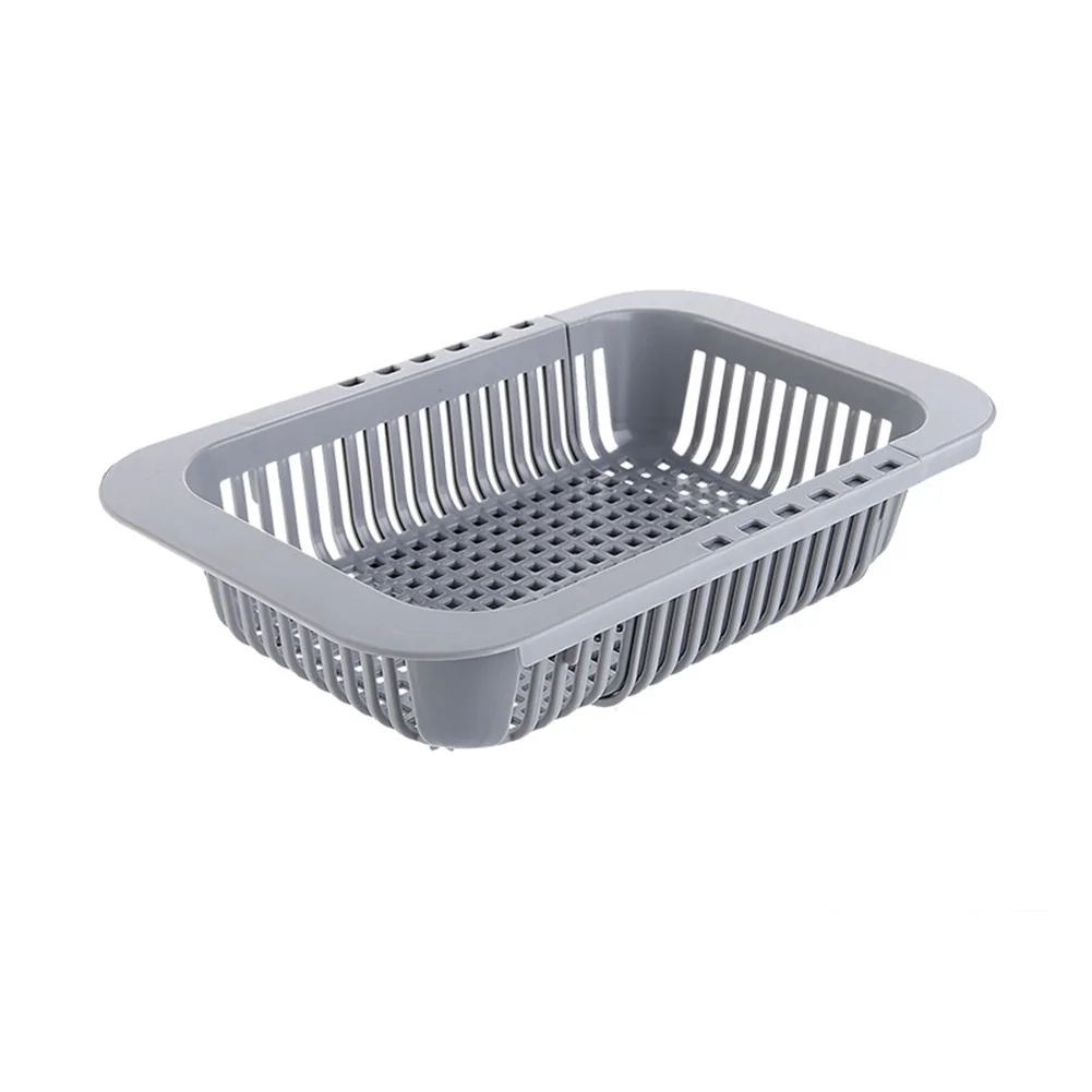 

Retractable Kitchen Sink Drain Rack Plastic Square Vegetable and Fruit Storage Container