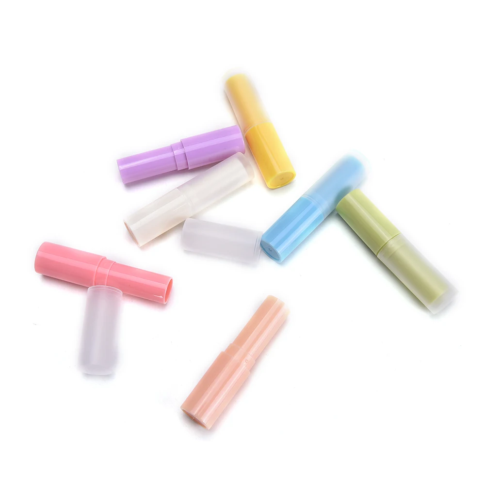 

4g diy Lipstick fashion cool lip tubes Containers Transparent mixed color Empty LIP BALM Tubes High Quality