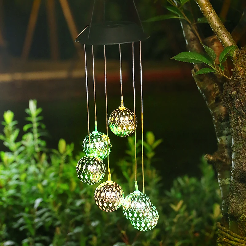 

LED Wind Solar Lights For Garden Decor Solar Wind Chime Light Outdoor LED Night Light Solar Powered Home Christmas Decor