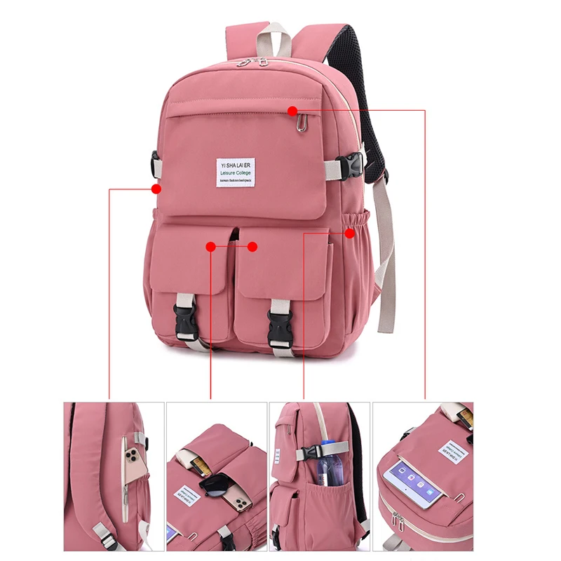 School Bags for Student Large Capacity Backpack Schoolbag Female College Style Student Backpack 2021
