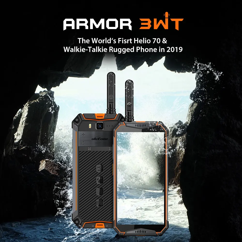 Ulefone Armor 3WT IP68 водонепроницаемый мобильный телефон 10300 мАч 5," FHD+ Восьмиядерный 6 ГБ+ 64 ГБ helio P70 Android глобальная версия смартфона