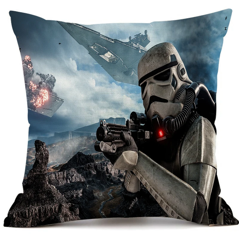 

Disney Star Wars Hot Sale Style Cushion Cover Home Pillow Cover Sofa Decor Linen Pillow Case Gift Funda Cojin Cojines 45*45cm