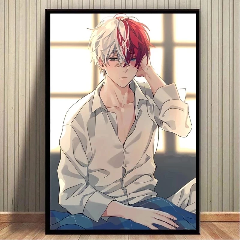 

Anime Shoto Todoroki My Hero Academia Print Picture Canvas Poster Painting Modern Modular Living Room Wall Art Home Decor Framed