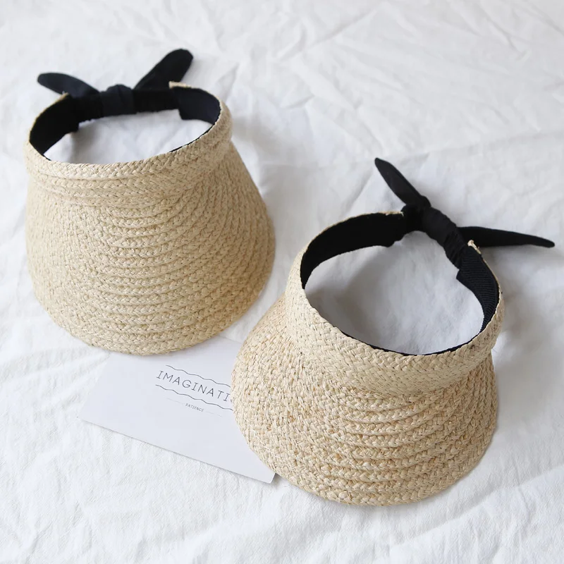 Детская летняя соломенная шляпа из рафии для маленьких девочек