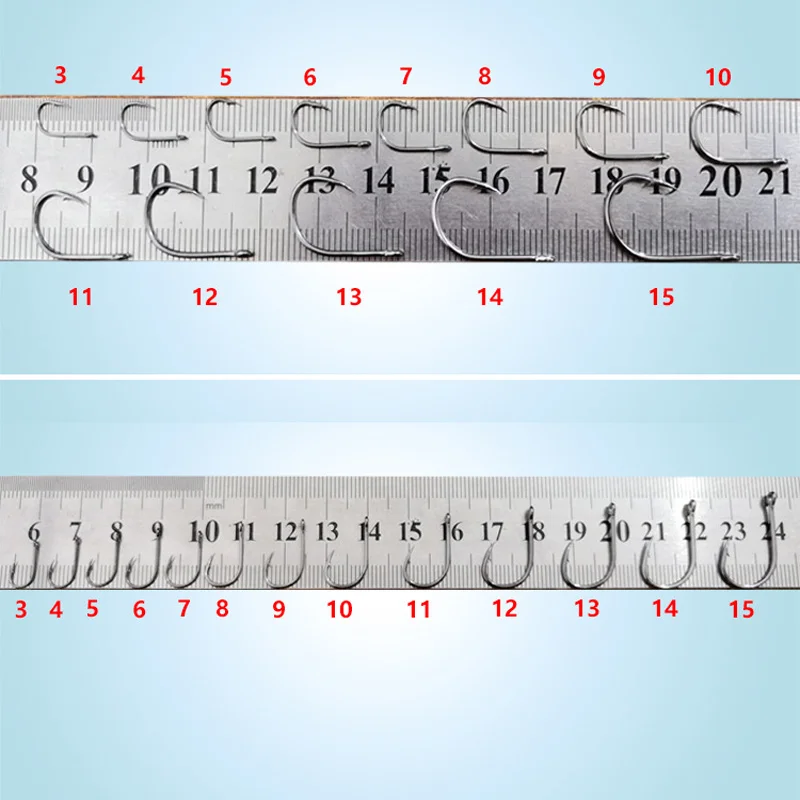 100 шт. 3 #-12 # рыболовный крючок с бородкой из высокоуглеродистой стали для ловли