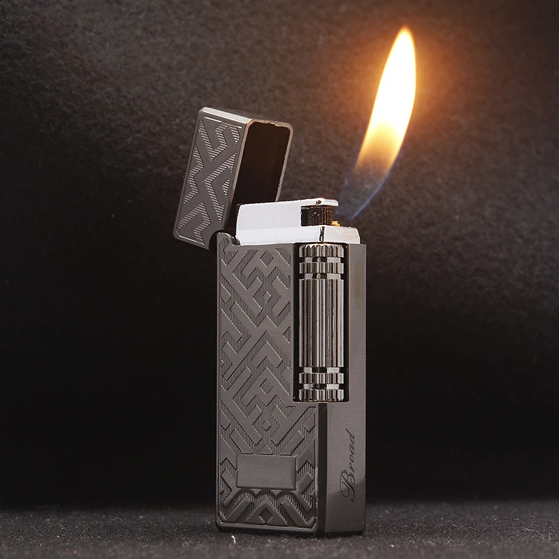 

Flint Free Fire Butane Lighter Metal Gas PING Bright Sound Lighter Grinding Wheel Cigarette Cigar Pipe Lighter Gadgets For Man