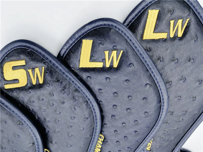 [2 вида цветов] длинные кожаные чехлы для головы гольфа из полиуретана с утюгом в